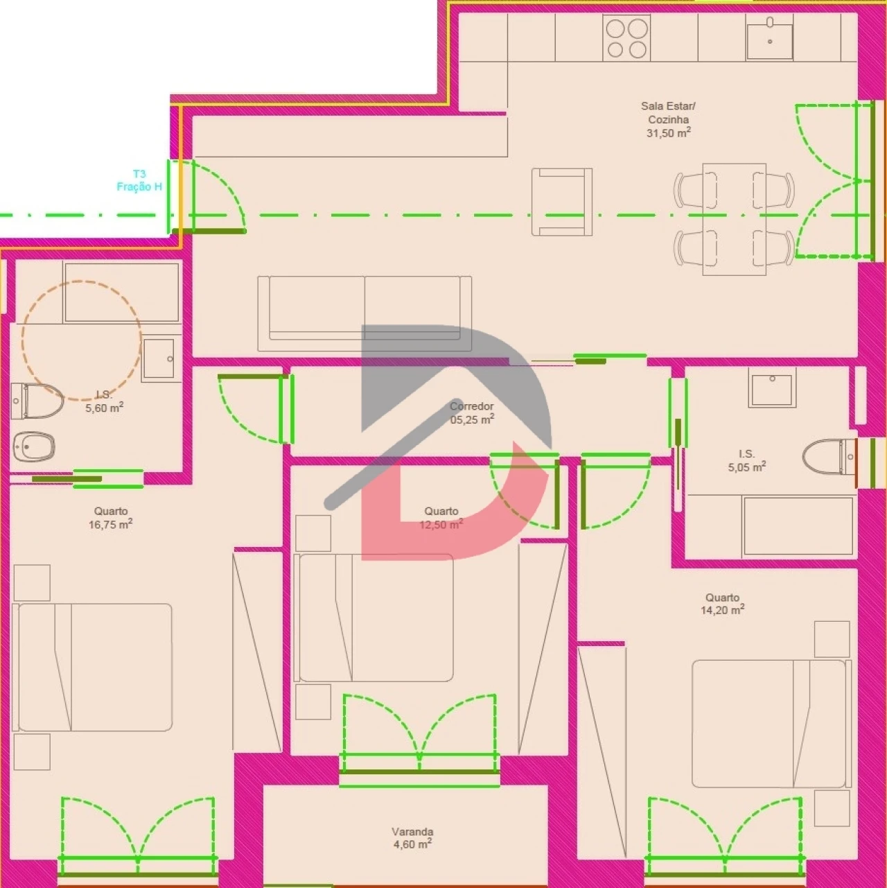 Apartamento T3 para Venda em Covilhã e Canhoso Foto 7