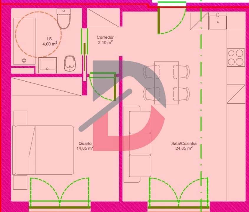 Apartamento T1 para Venda em Covilhã e Canhoso Foto 7