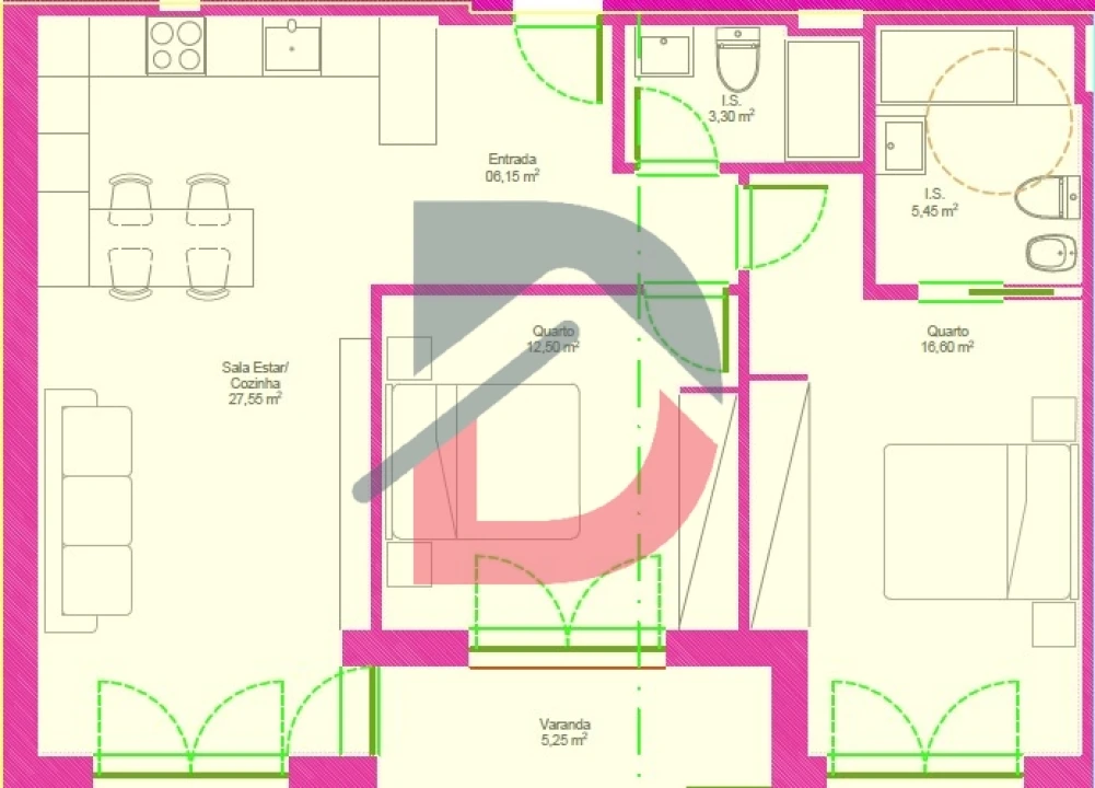 Apartamento T2 para Venda em Covilhã e Canhoso Foto 7