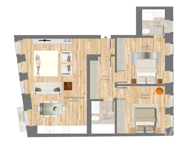 Apartamento T2 para Arrendamento em Santa Maria Maior Foto 30