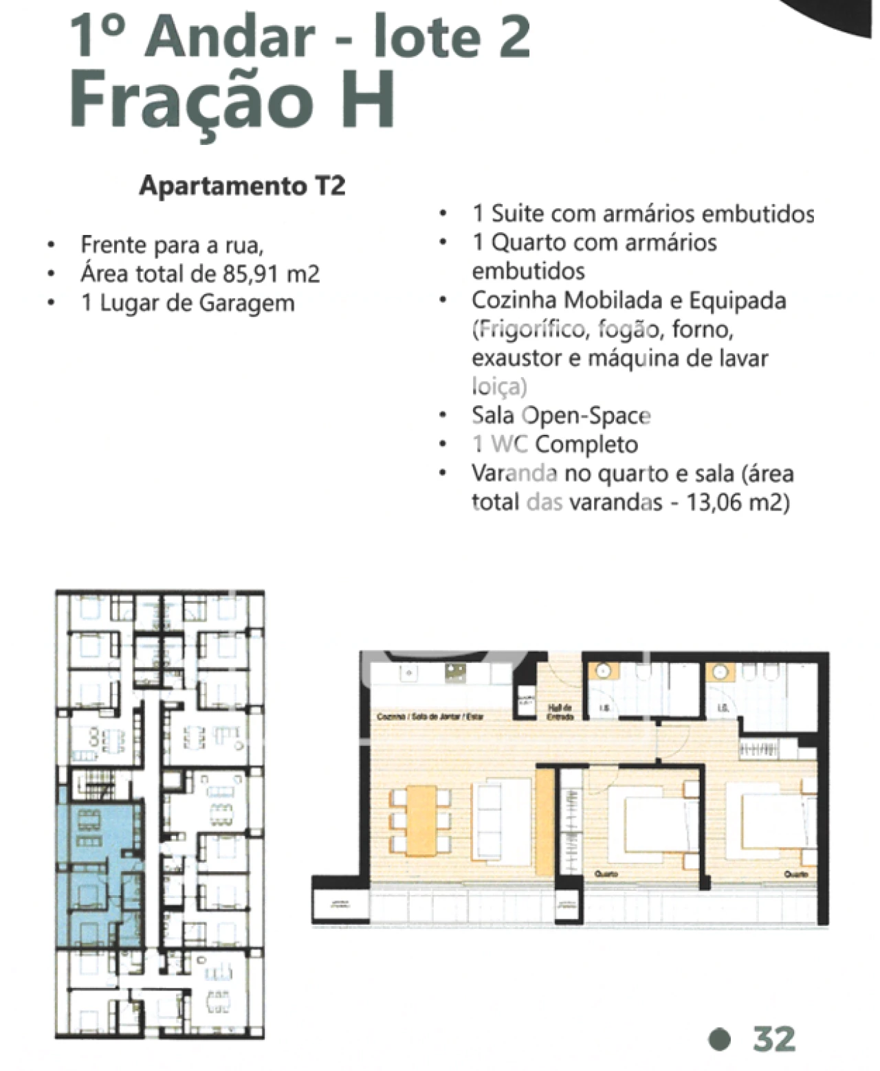 Apartamento T2 para Venda em Darque Foto 12
