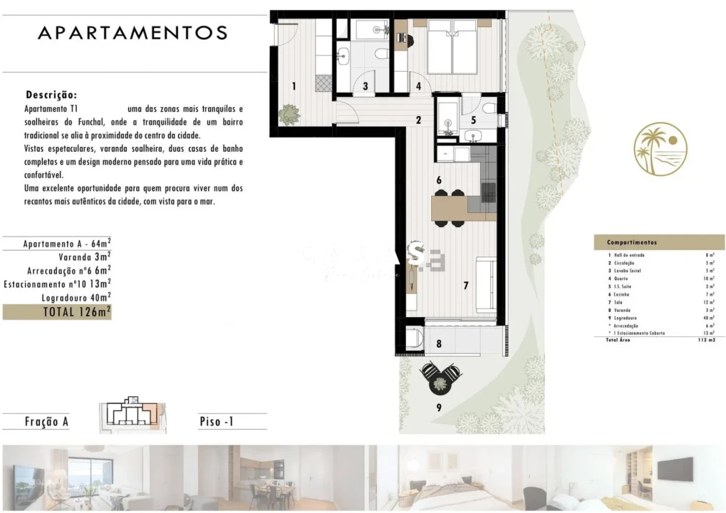 Apartamento T1 para Venda em Funchal (Santa Maria Maior) Foto 6