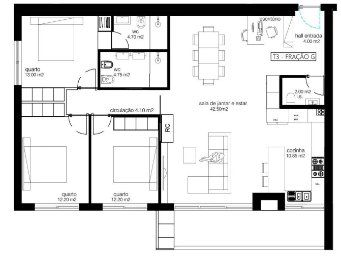 Apartamento T3 para Venda em Cervães Foto 2