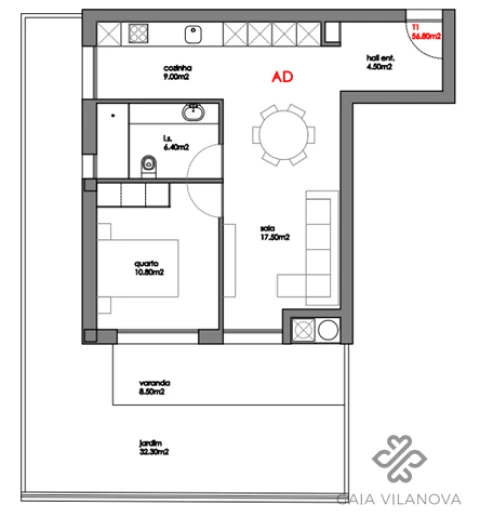 Apartamento T1 para Venda em Valadares