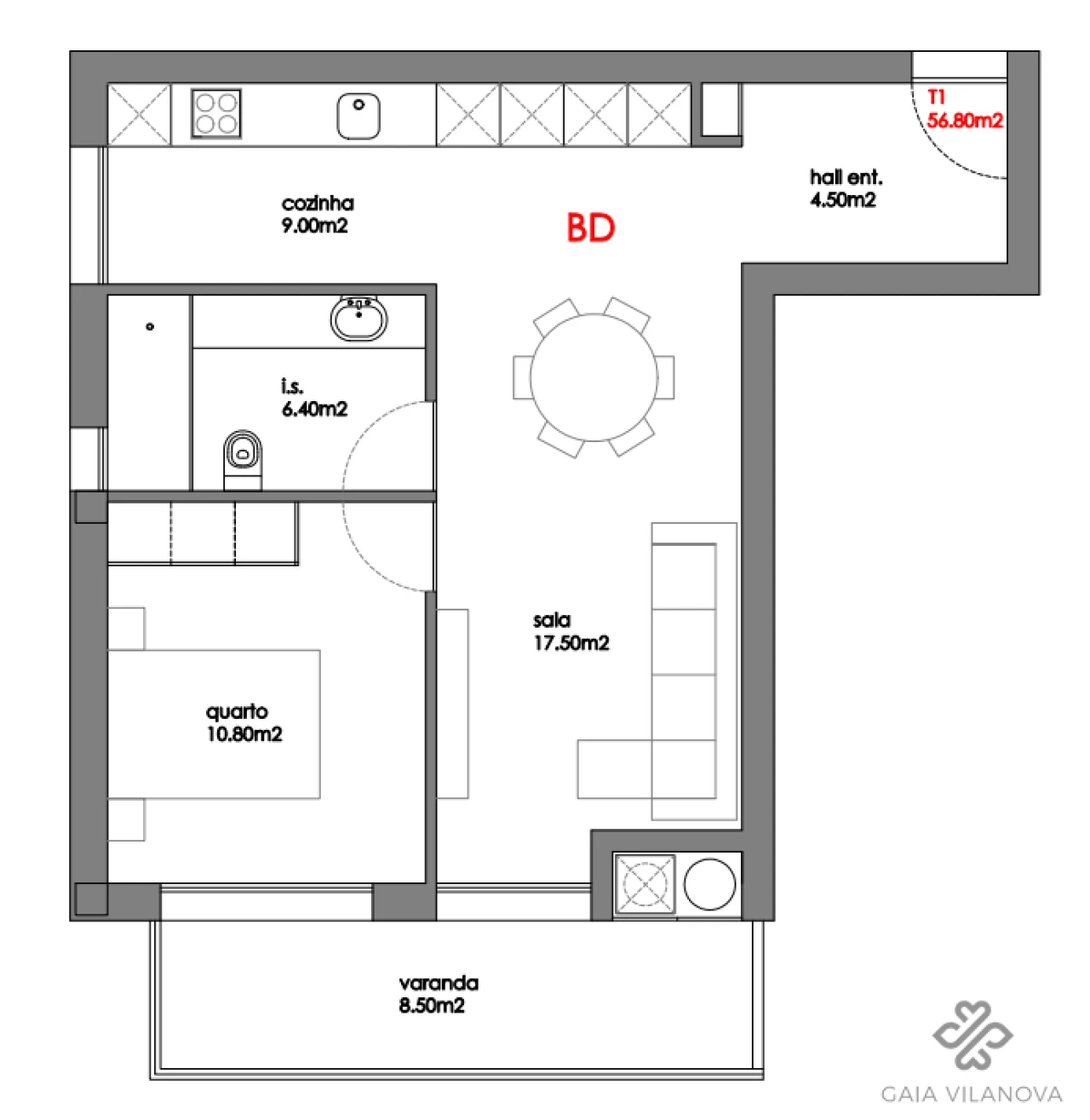 Apartamento T1 para Venda em Valadares Foto 16