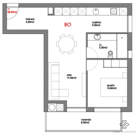 Apartamento T1 para Venda em Valadares
