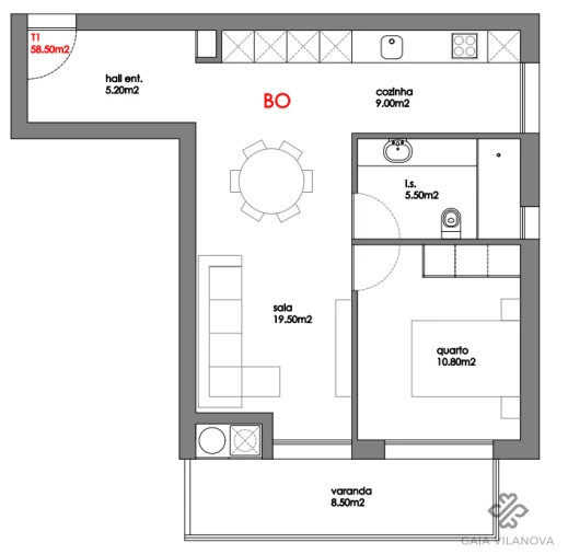 Apartamento T1 para Venda em Valadares Foto 16