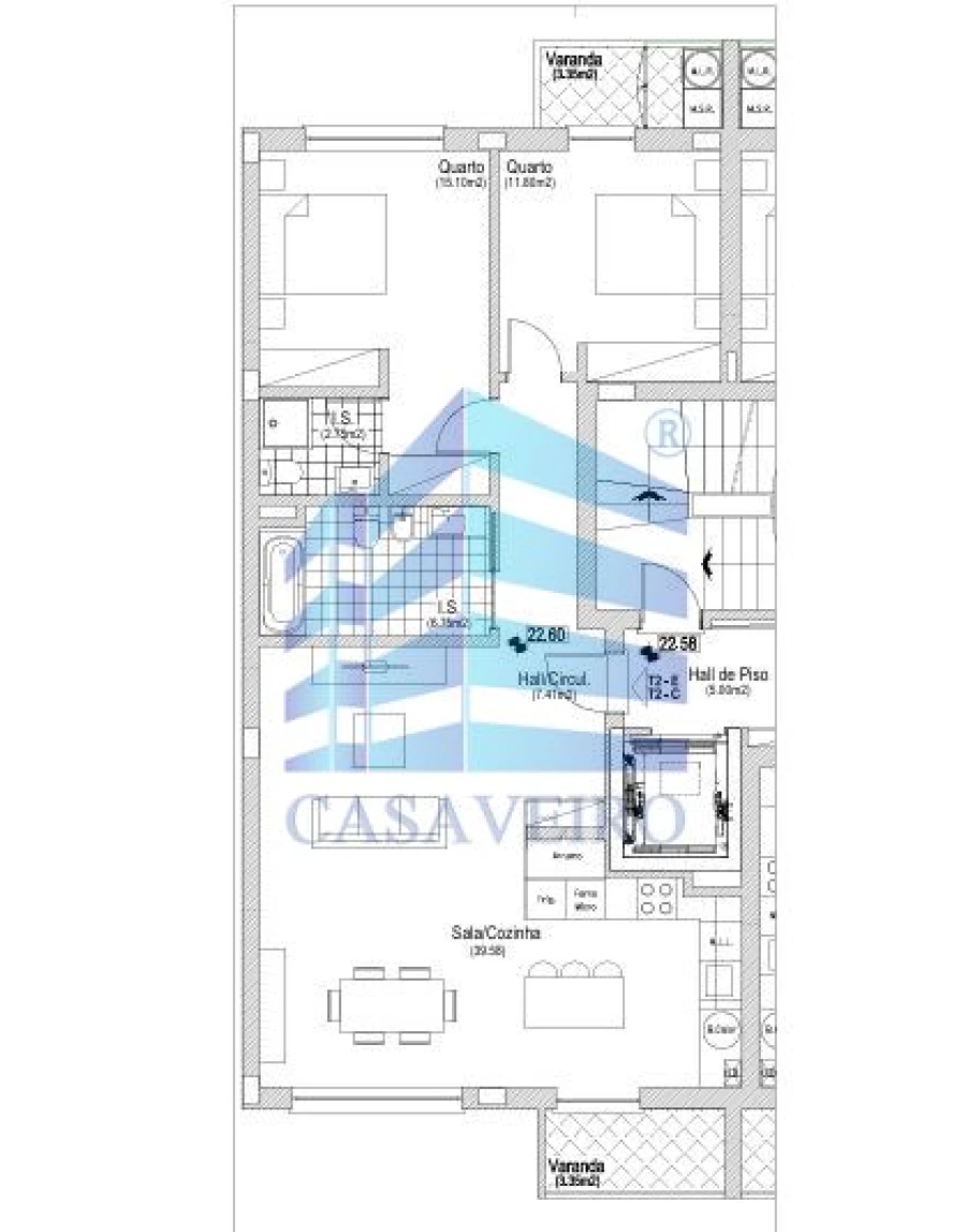 Apartamento T2 para Venda em Glória e Vera Cruz Foto 16