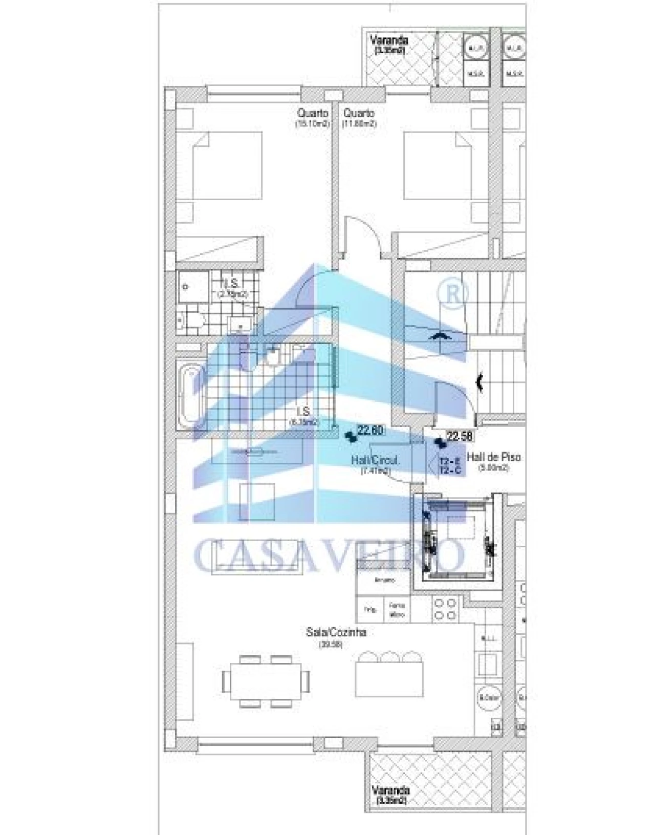 Apartamento T2 para Venda em Glória e Vera Cruz Foto 16