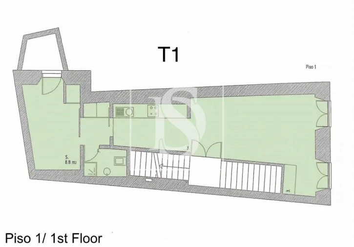 Apartamento T1 para Arrendamento em Buarcos Foto 9