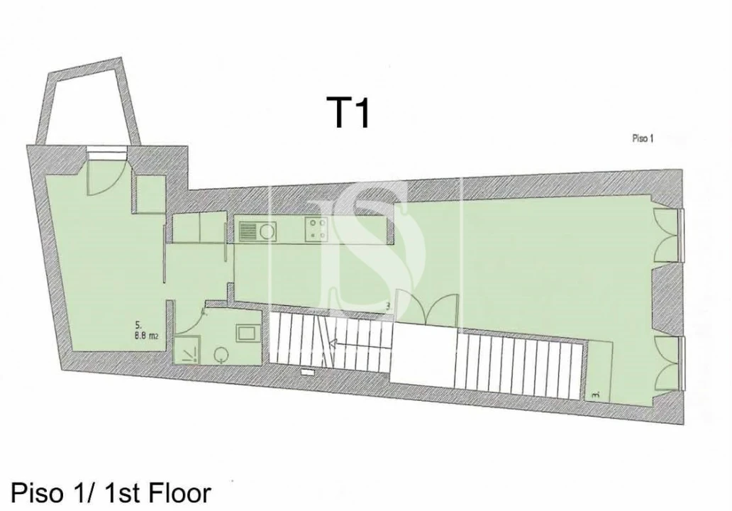 Apartamento T1 para Arrendamento em Buarcos Foto 9