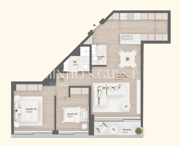 Apartamento T2 para Venda em Vila do Conde Foto 12