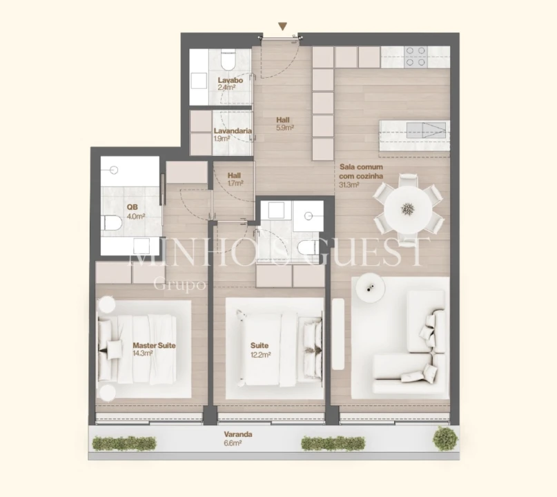 Apartamento T2 para Venda em Vila do Conde Foto 15