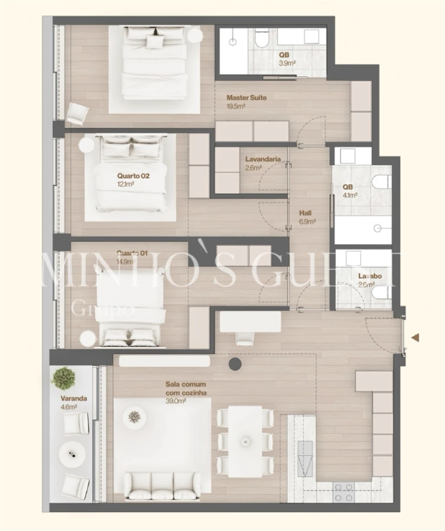 Apartamento T3 para Venda em Vila do Conde Foto 16