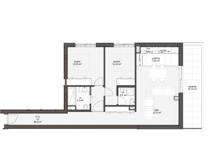 Apartamento T2 para Venda em Ramalde Planta 1