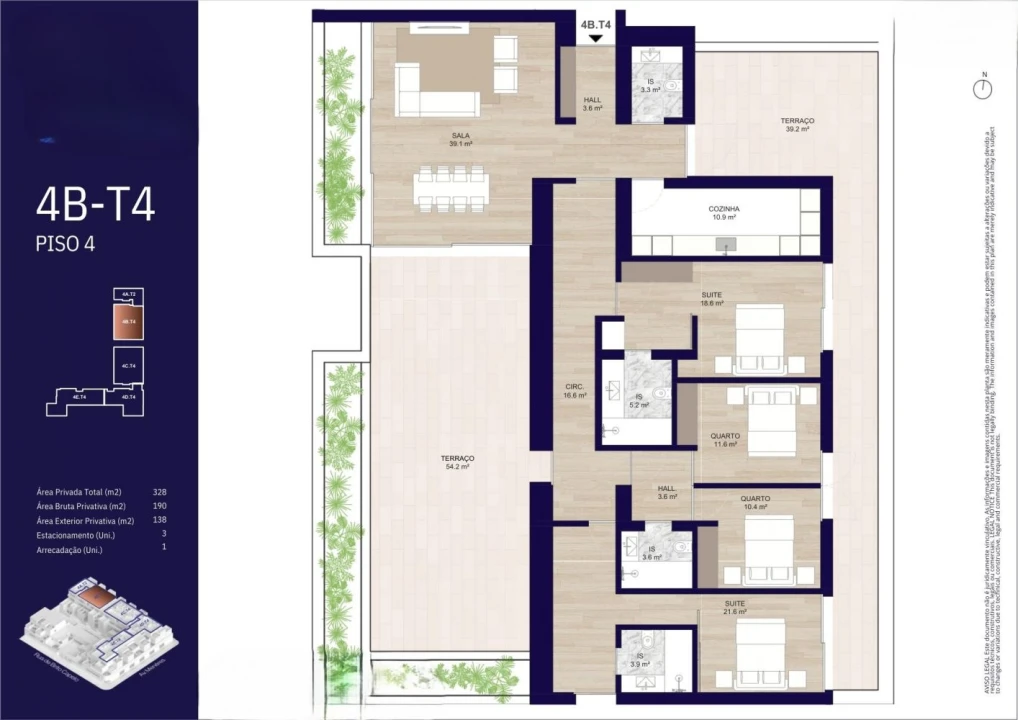 Apartamento T4 para Venda em Matosinhos e Leça da Palmeira Foto 16