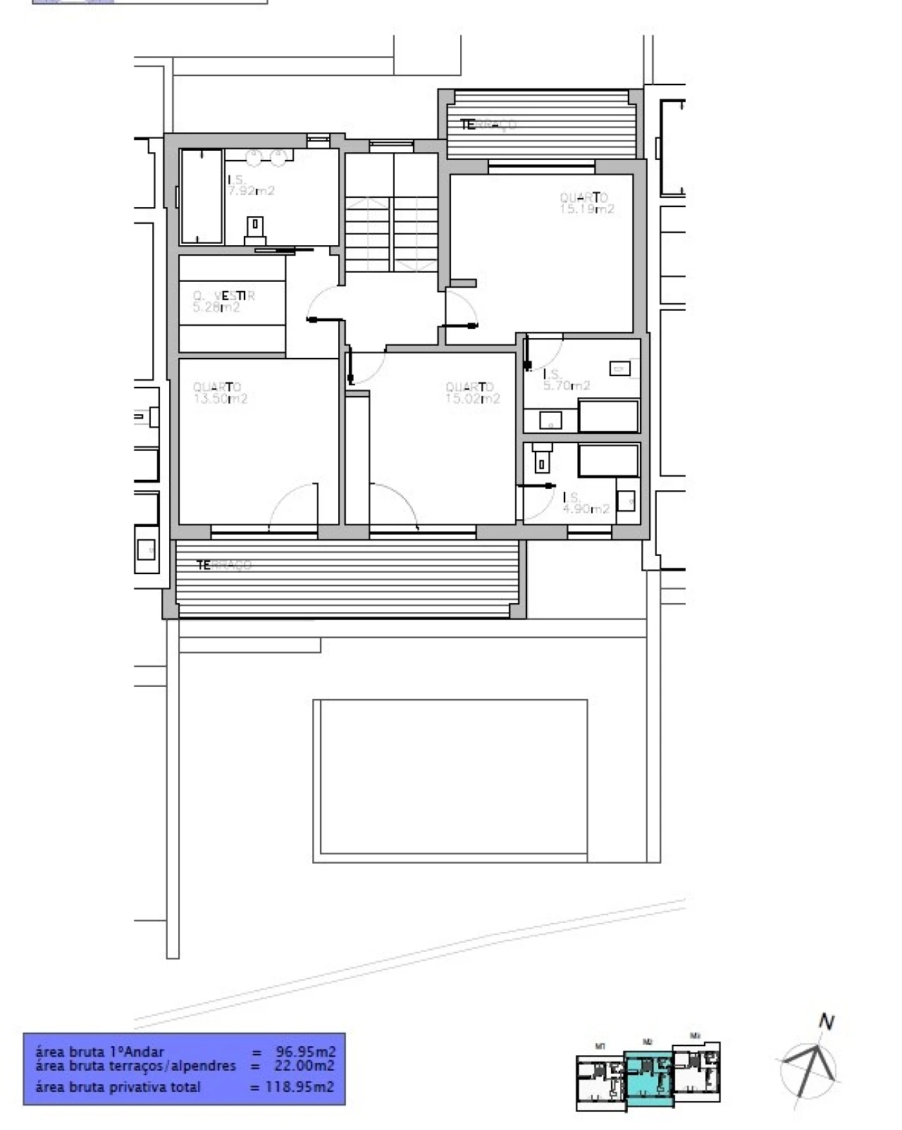 Moradia T4 para Venda em Alcabideche Planta 3