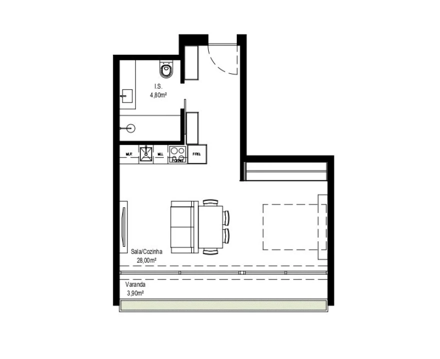 Apartamento T1 para Venda em Ramalde Foto 7