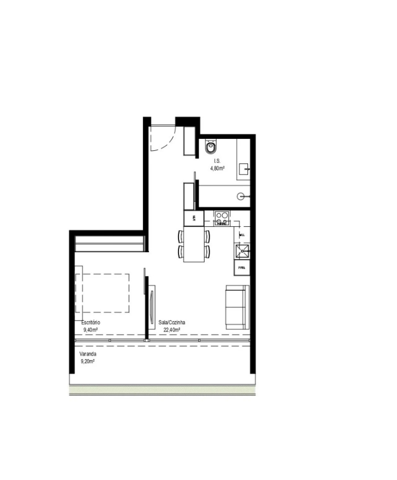 Apartamento T1 para Venda em Ramalde Foto 7