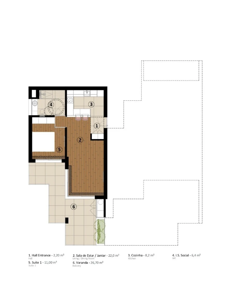 Apartamento T1 para Venda em São Martinho Foto 11