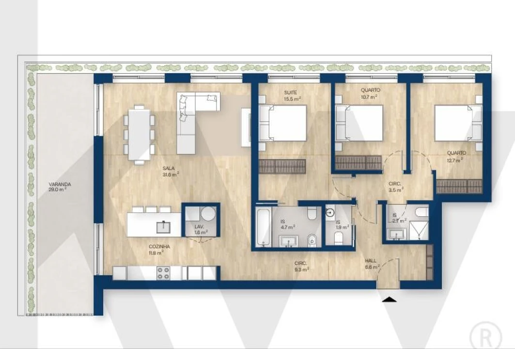 Apartamento T3 para Venda em Canidelo Foto 4