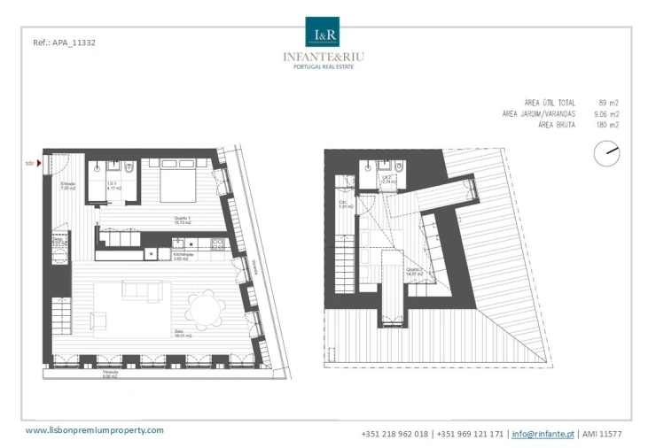 Apartamento T2 para Venda em Arroios Planta 1