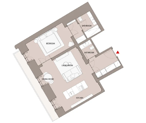 Apartamento T1 para Venda em Santa Maria Maior Planta 1