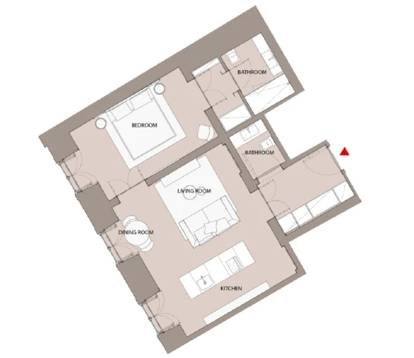 Apartamento T1 para Venda em Santa Maria Maior Planta 1