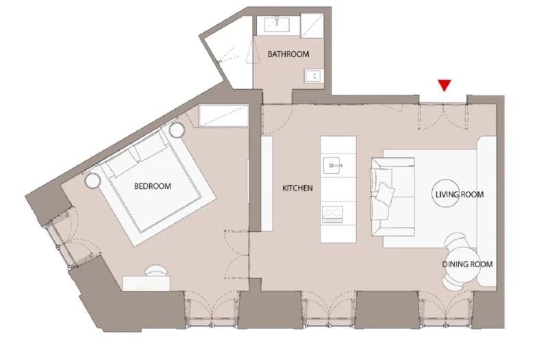 Apartamento T1 para Venda em Santa Maria Maior Planta 1
