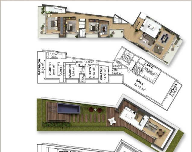Apartamento T5 para Venda em Cascais e Estoril Planta 2