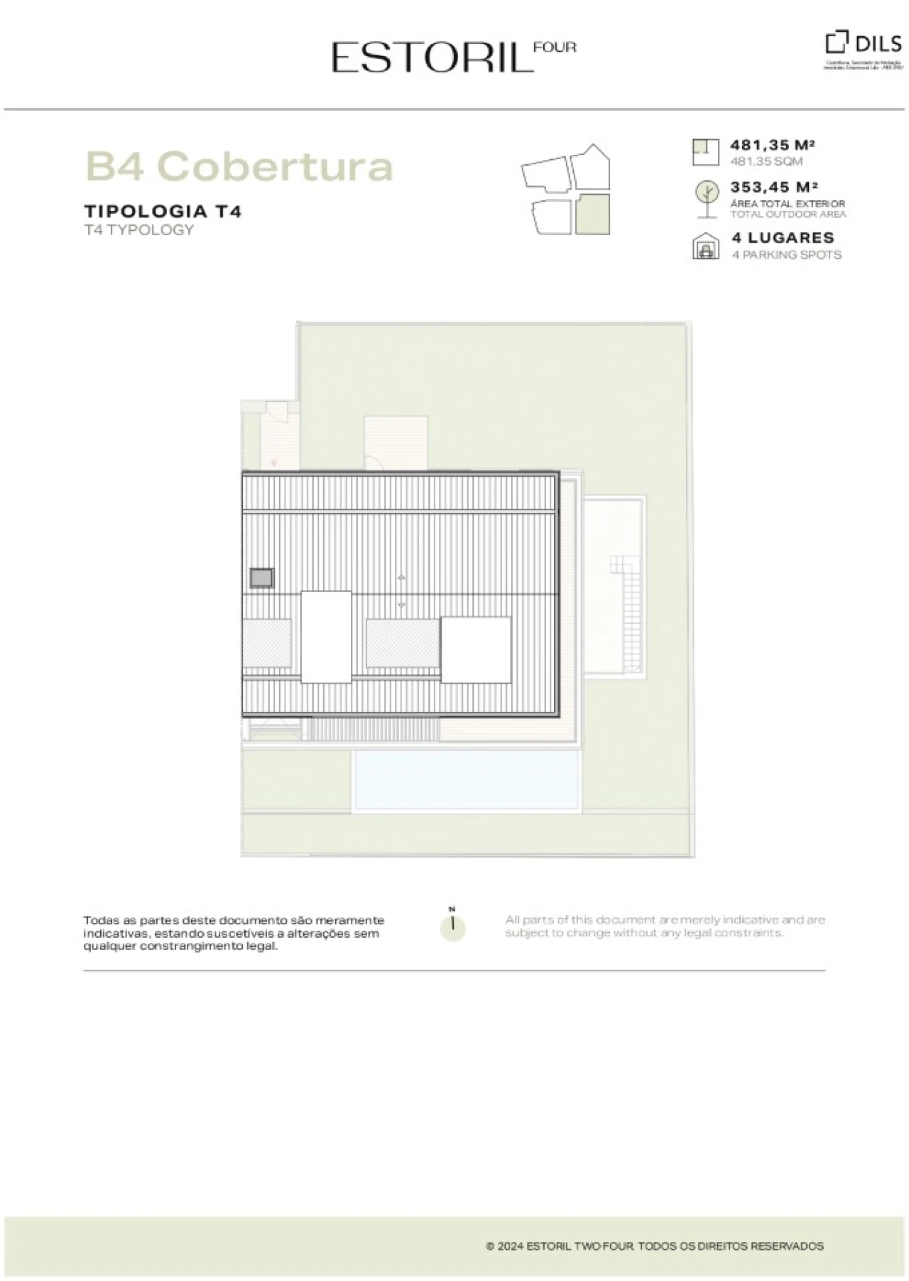 Moradia T4 para Venda em Cascais e Estoril Planta 5