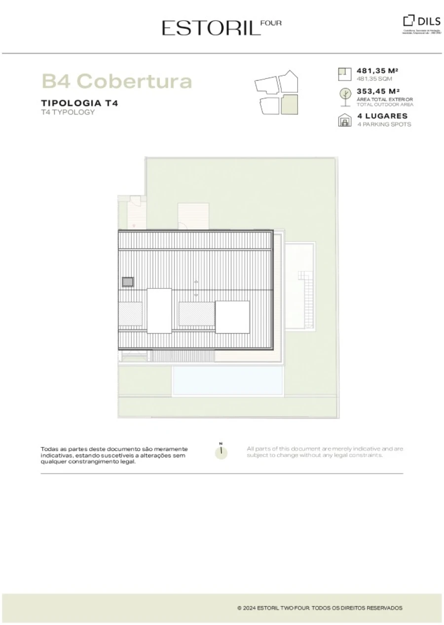 Moradia T4 para Venda em Cascais e Estoril Planta 5