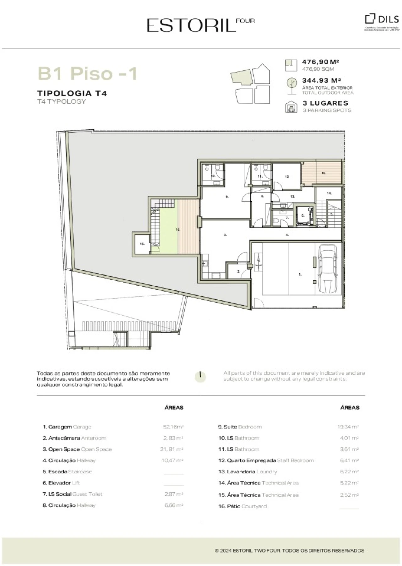 Moradia T4 para Venda em Cascais e Estoril Planta 3
