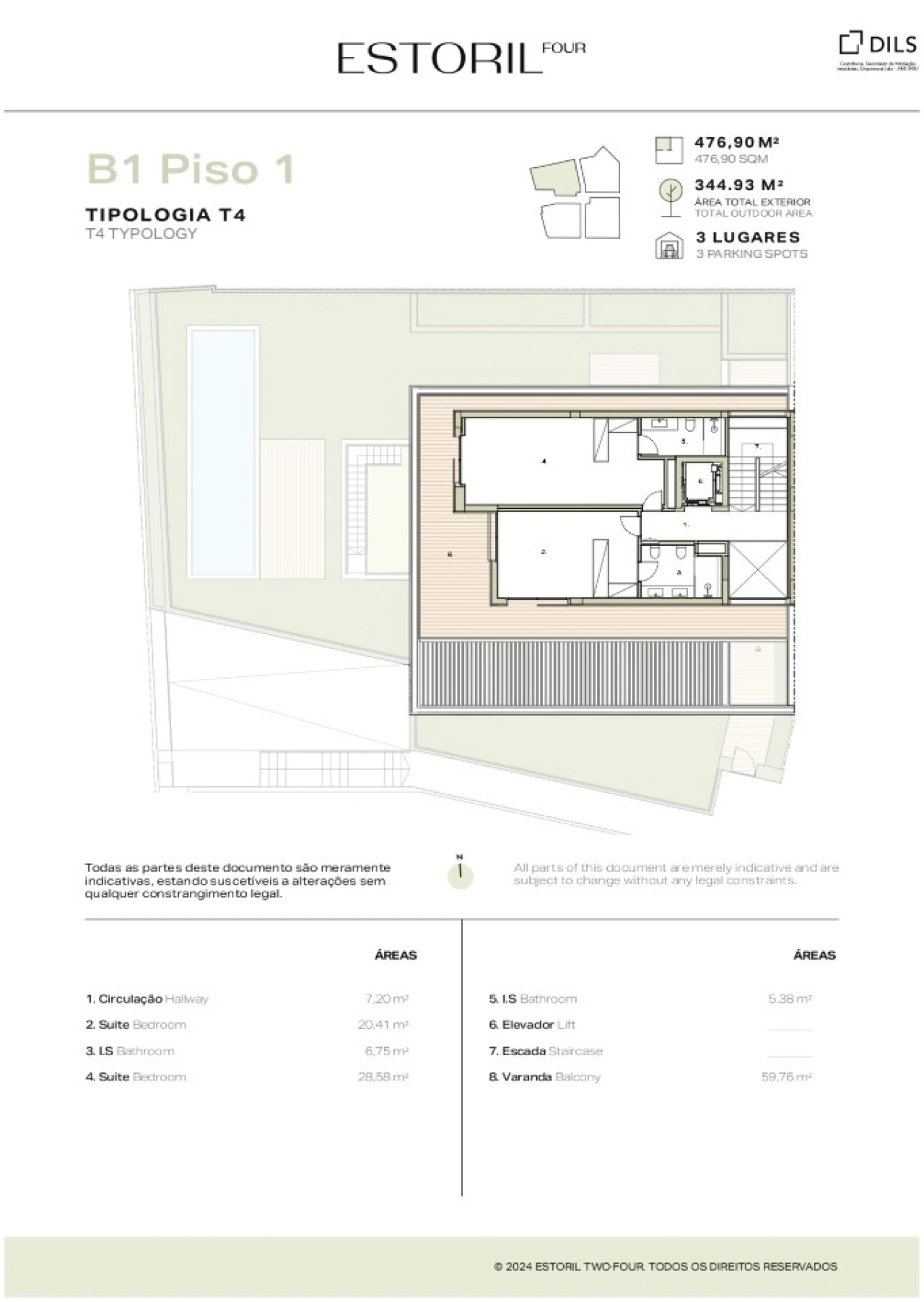 Moradia T4 para Venda em Cascais e Estoril Planta 4