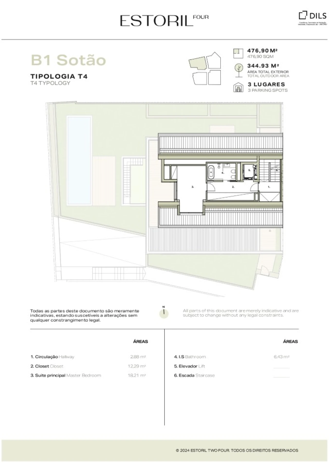 Moradia T4 para Venda em Cascais e Estoril Planta 5