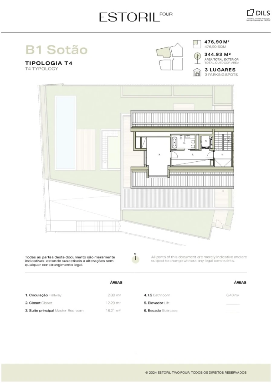 Moradia T4 para Venda em Cascais e Estoril Planta 5