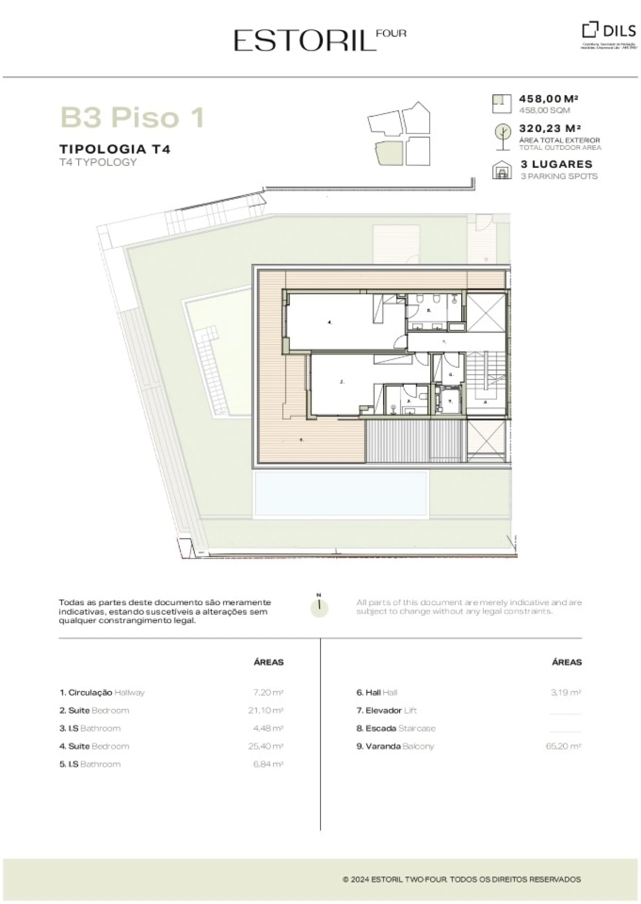 Moradia T4 para Venda em Cascais e Estoril Planta 2