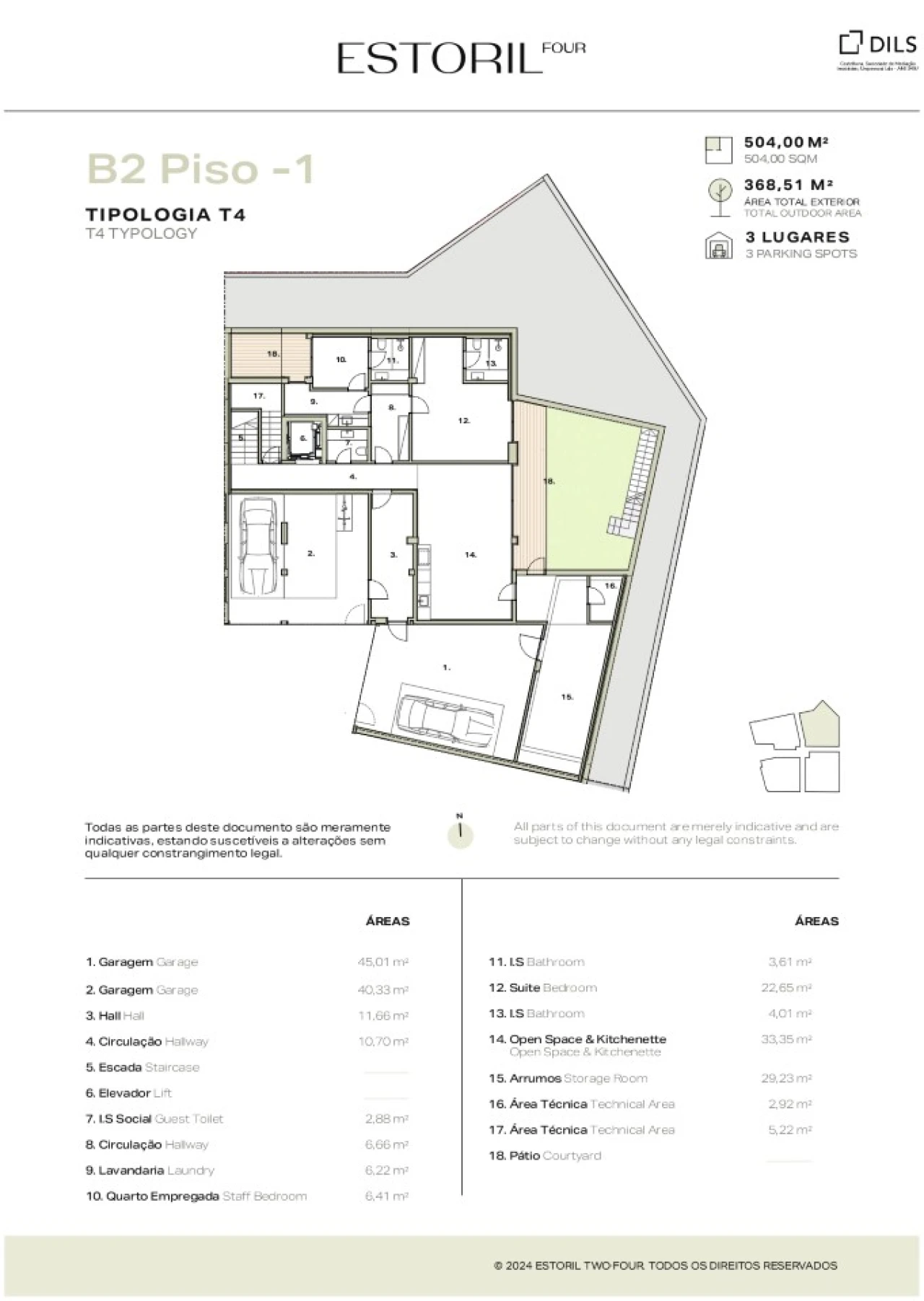Moradia T4 para Venda em Cascais e Estoril Planta 3