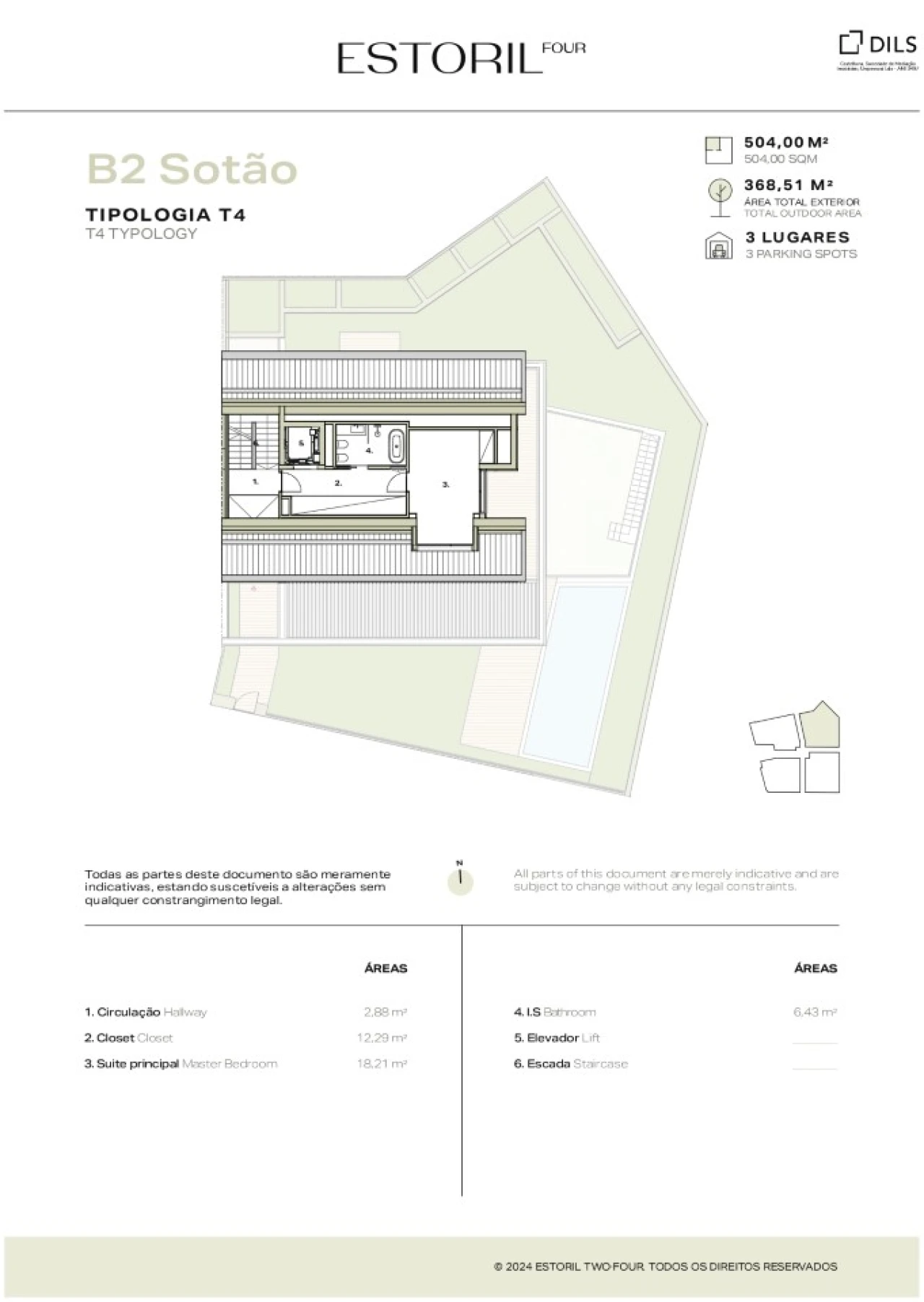 Moradia T4 para Venda em Cascais e Estoril Planta 4
