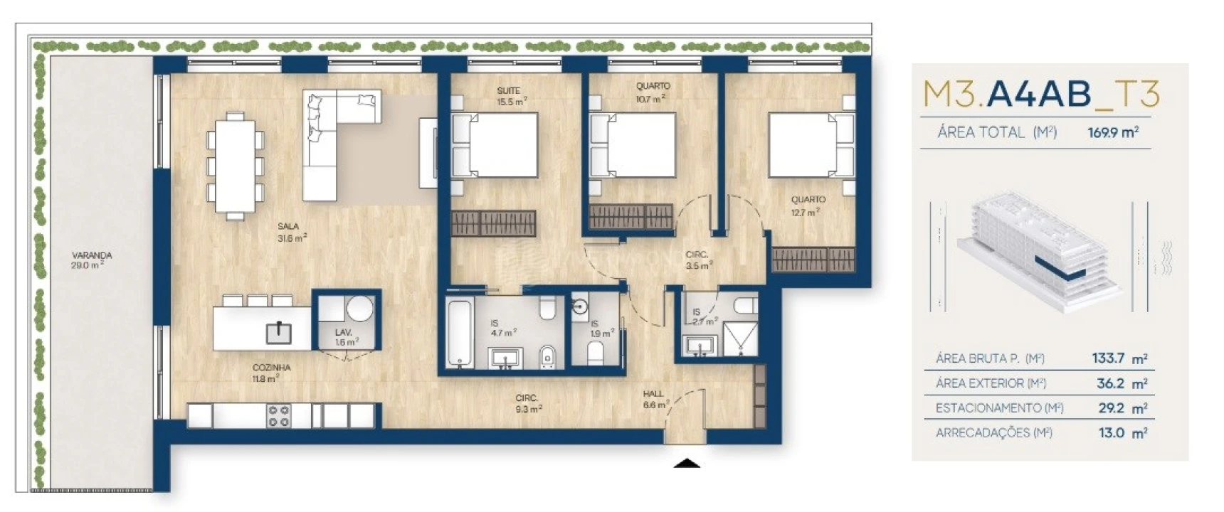 Apartamento T3 para Venda em Canidelo Foto 44