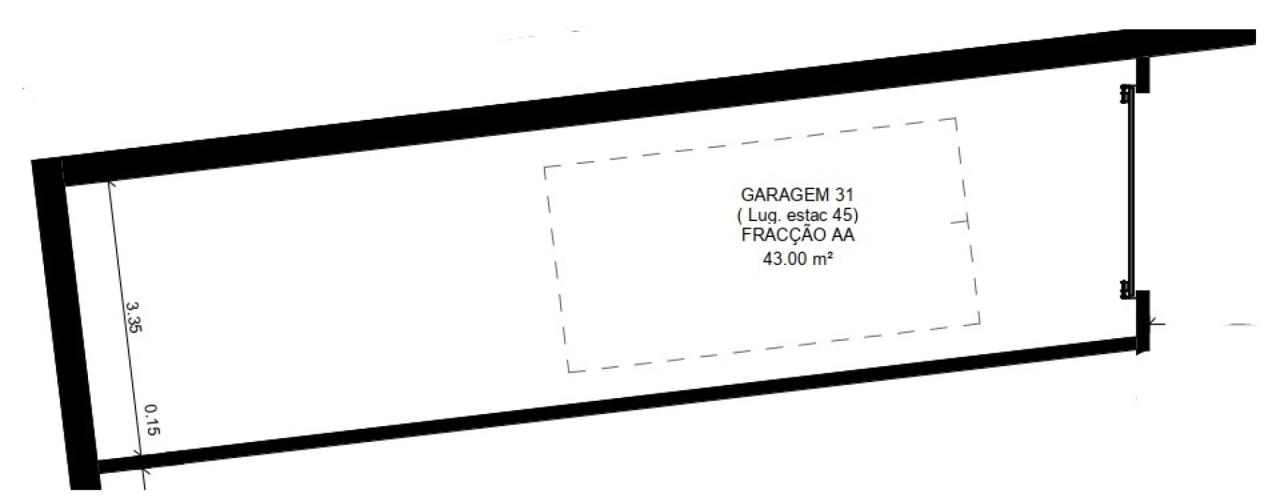 Apartamento T2 para Venda em Conceição e Cabanas de Tavira Planta 2