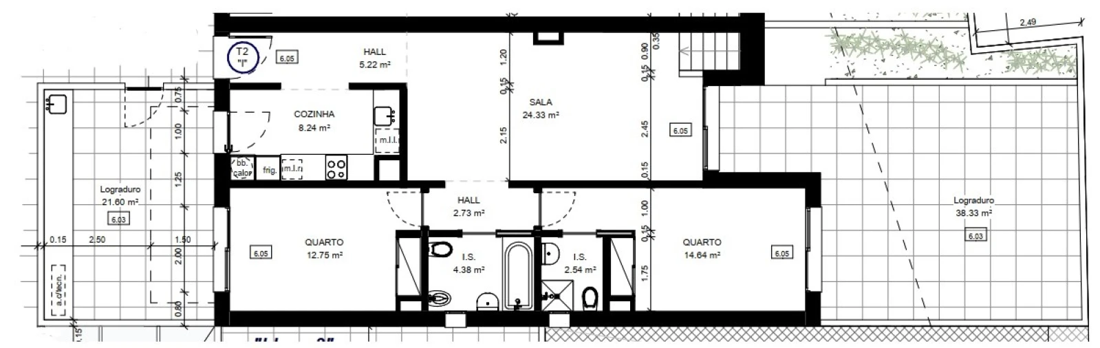 Apartamento T2 para Venda em Conceição e Cabanas de Tavira Planta 1