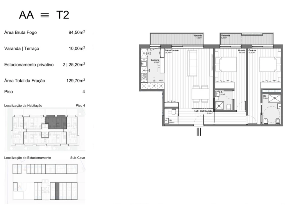 Apartamento T2 para Venda em Santa Marinha e São Pedro da Afurada Foto 10