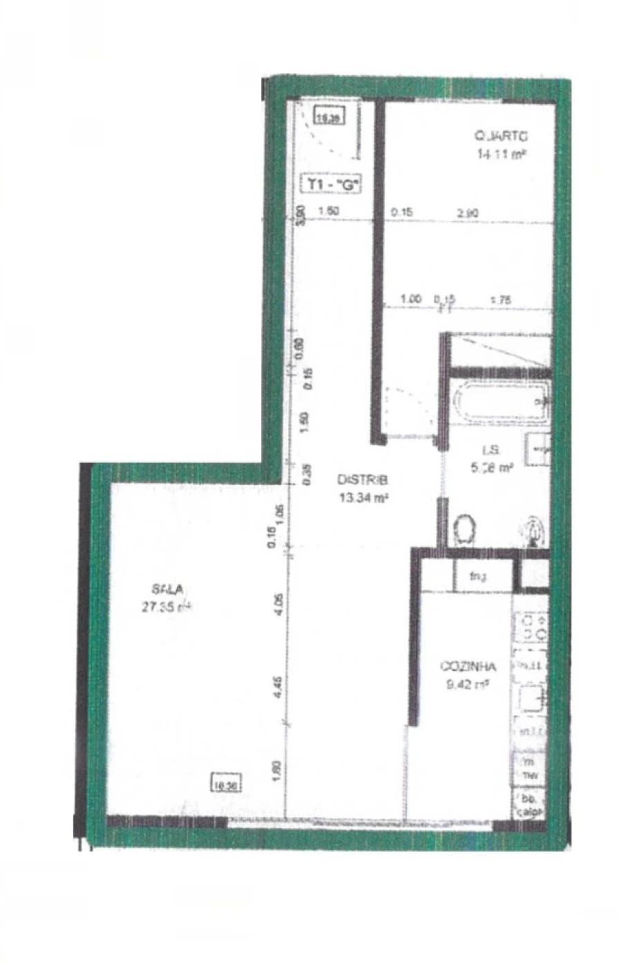 Apartamento T1 para Venda em Tavira (Santa Maria e Santiago) Planta 1