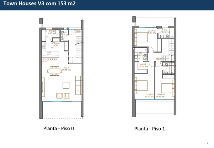 Moradia T3 para Venda em Vau Planta 1