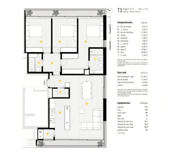 Apartamento T3 para Venda em Canidelo Foto 14