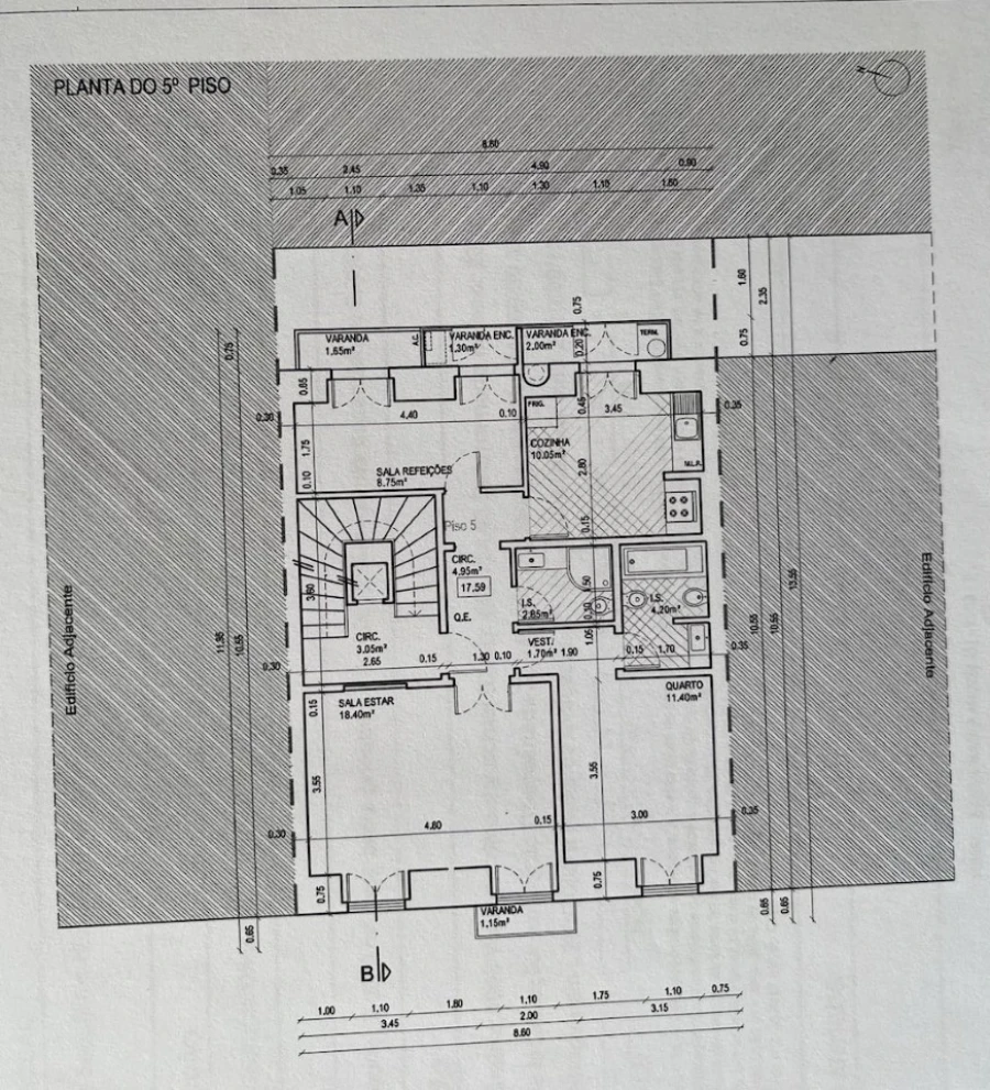 Apartamento T2 para Venda em Santa Maria Maior Planta 1