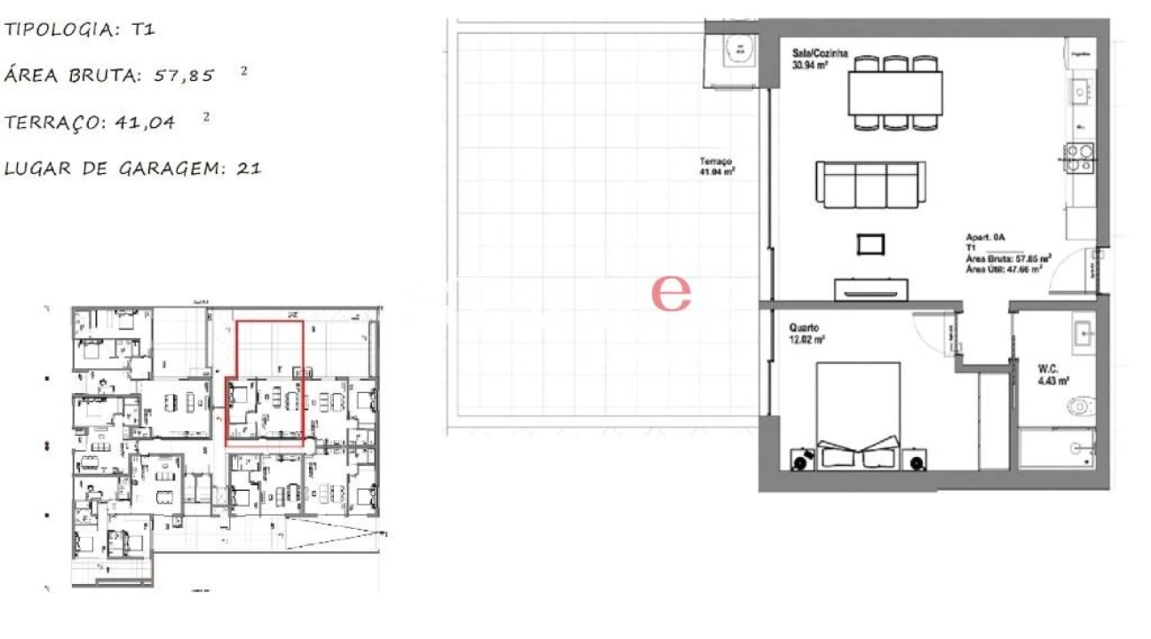 Apartamento T1 para Venda em Requeixo, Nossa Senhora de Fátima e Nariz Foto 18