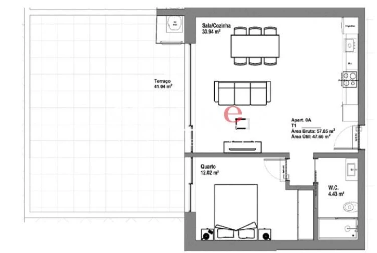 Apartamento T1 para Venda em Requeixo, Nossa Senhora de Fátima e Nariz Foto 17