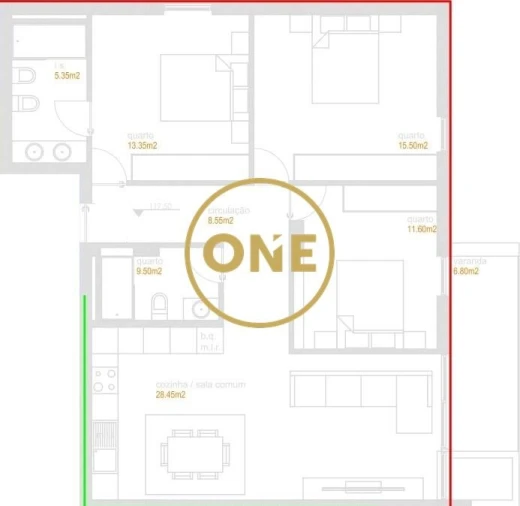 Apartamento T3 para Venda em Antas e Abade de Vermoim Foto 11